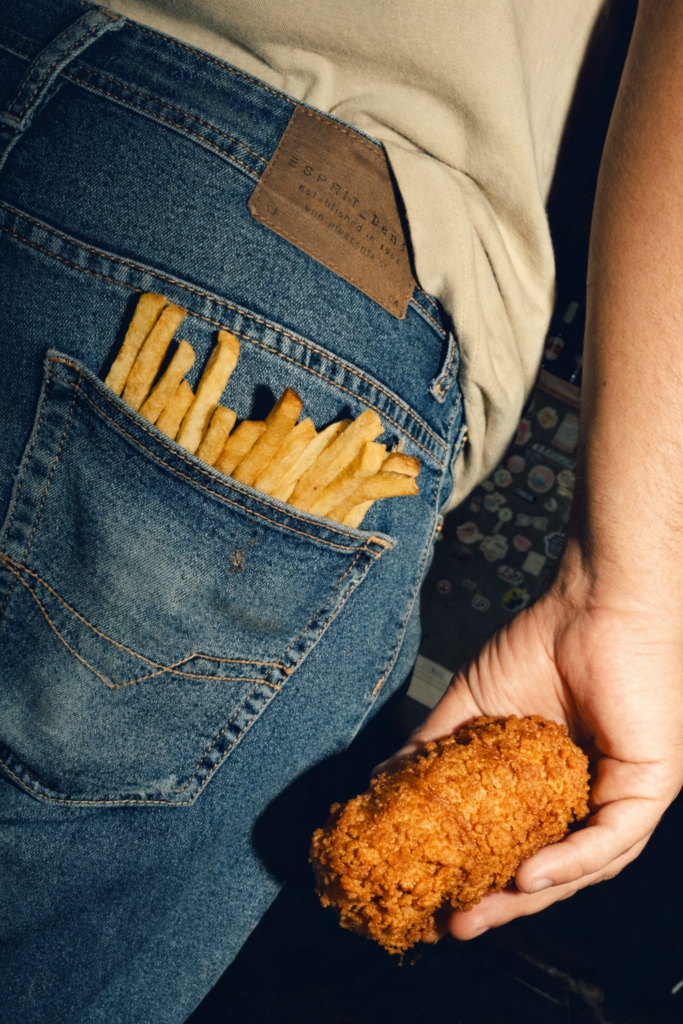 pollo en pantalon